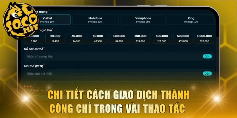 Chi tiết cách giao dịch thành công chỉ trong vài thao tác